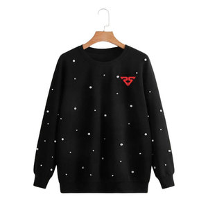 Sudaderas largas de algodón liso para mujer, sudadera de diseño personalizado, sudadera personalizada para mujer, Sudadera de cuello redondo - Product Image 1