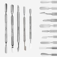 Pousse-cuticules double face Kingist en acier inoxydable argenté 12,5 cm – Outil de beauté et de soin des ongles de qualité supérieure pour manucure