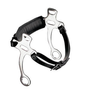 Broca de boca lisa de caballo Hackamore hecha a mano por expertos equinos con nariz de cuero Todo tipo de herramientas para montar equinos y caballos están disponibles - Product Image 1