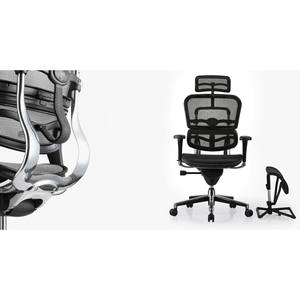 Silla Ergohuman Contemporánea con Diseño Moderno y Elevación Ajustable, Madera, Hierro, Aluminio, Malla, Espuma, Tela, Barniz - Product Image 3