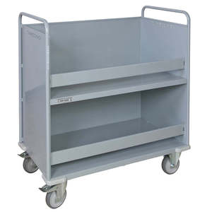 Chariot de classement compact à double niveau avec quatre roues silencieuses pour chariot de service, utilisation en entrepôt, montée d'escaliers, personnalisation OEM - Product Image 2