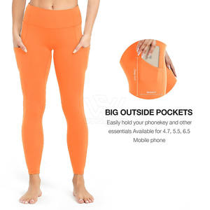 Factory Made Design Your Own Elastic Waist <b>Yoga</b> Leggings Solid Color New Arrival <b>Women</b> <b>Yoga</b> <b>Pants</b> - Product Image 3