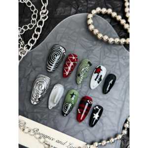 Uñas Postizas con Diseño Espiral Único para un Estilo Elegante - Product Image 4