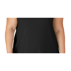 Robe débardeur noire Fila pour femme, style vintage, coupe ample, longueur genou, tailles XL à 5XL, avec logo contrastant - Product Image 3