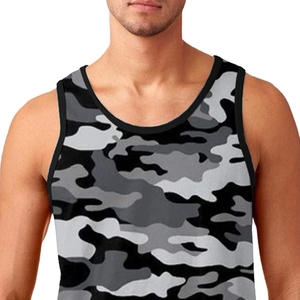 Wholesale Price <b>Men's</b> Casual Tank Tops Breathable <b>Singlet</b> Style for Gym Wear Custom Logo Printed - Product Image 4