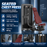 Appareil de musculation pour le haut du corps BN Commercial, pour centre d'entraînement sportif, club de fitness, machine de pression pectorale assise.