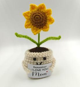 Muñecos de Ganchillo Hechos a Mano al por Mayor - Muñecos Abrazables de Girasol y Tulipán para Apoyo Emocional y Regalos - Product Image 6