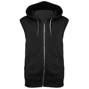 Sweat à capuche sans manches pour hommes Running Fitness Singlet Tops Hommes Bodybuilding Sans manches Workout Hoodie Débardeurs Coton Zipper Summer - Product Image 1