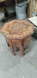 Nouvelle table basse de style européen moderne de luxe, base argentée, table basse en nacre, table en nacre, fabrication artisanale en Inde, vente en gros - Product Image 3