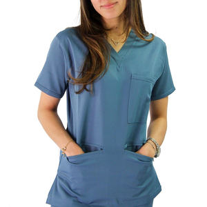 Women Nurse Scrub Uniform Set High Quality Medical Workwear OEM <b>Factory</b> Price - Product Image 1