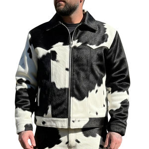 Veste en cuir véritable pour homme, design haut de gamme, col montant, manches longues, 100% haute qualité, imperméable, respirante, logo personnalisé, moto - Product Image 3