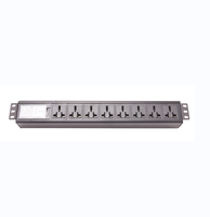 Bloc d'alimentation universel certifié CE, type de base, unité de distribution d'alimentation, armoire de rack avec protection contre les surtensions, prise d'extension PDU