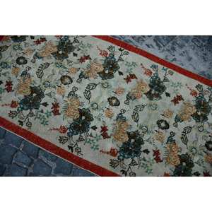 Clásico Beige rojo 3,2X6,1 pies Kilim área grande Alfombra de lana abstracto turco rectángulo pasillo Patchwork diseño 10mm alfombra de látex para habitación - Product Image 5