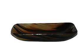 Última bandeja de cuerno más caliente Serveware 2024 Rectangular Natural Cuerno Resina \ Mop Bandeja de servicio Decoración Chocolate Servir Bandeja de incrustaciones de hueso - Product Image 2