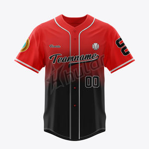 2025 equipo desgaste uniforme de béisbol completo sublimado 100% poliéster completo botón estilo béisbol Jersey - Product Image 1