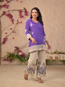 Conjunto de Cordón de Algodón FLEX Ligero y Versátil para Niñas, Reversible, Elástico, de Secado Rápido, Absorbe la Humedad, Informal, para Playa, Fiesta, Diwali - Product Image 5