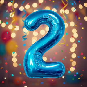 ลูกโป่งปาร์ตี้เลิฟ นูเมโร บลู N2 100 ซม. 12 ชิ้น/ถุง - Product Image 3