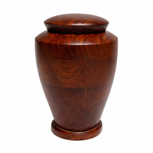 Handmade Tall Wooden Cremation <b>Urn</b> With Tapered Shape Natural Wood Texture And Secure Lid For Memorial Tribute - Product Image 1