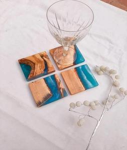 Sous-verre en résine époxy et bois River Design pour décorations de table Design de luxe fait à la main hautement poli Vente personnalisée - Product Image 5