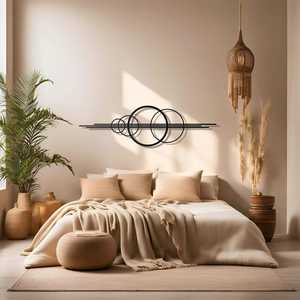 Espejo de pared de hierro moderno, y forma color personalizado, decoración de pared grande, decoración minimalista para el hogar, regalo del Día de la madre - Product Image 1