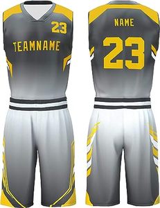 Conjunto de Uniforme de Entrenamiento de Baloncesto Personalizable, Secado Rápido, Transpirable, Antibacterial, Protección UV, Chaleco sin Mangas 100% Poliéster - Product Image 3