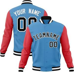 Parches bordados de letras de chenilla personalizados, manga de cuero, bombardero de béisbol, chaquetas con letras, chaqueta universitaria de lana para hombres - Product Image 1