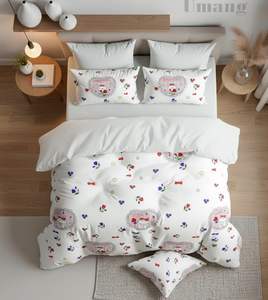 Ensemble de draps en microfibre géométrique tissé moderne taille Queen, garni de polyester, pour un usage domestique, doux et confortable, ensemble 3 pièces toutes saisons - Product Image 2