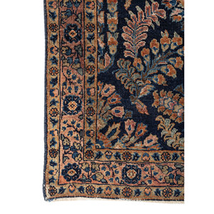 Aalam พรมขนสัตว์ผูกปมลายดอกไม้สีฟ้า Pae-6451สำหรับใช้ในบ้านจากพรมในเมืองชัยปุระ - Product Image 4