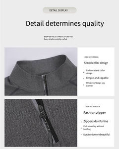 Venta al por mayor de alta calidad sudaderas con capucha de los hombres Running Gym Sports Stretch T-Shirt New Men's Sports Tops Sudadera de punto transpirable - Product Image 3