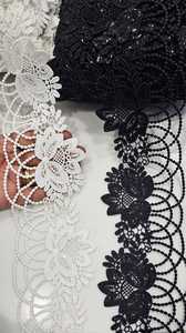 Lacets brodés floraux et séquentiels sur mesure en largeur de 1.75 pouces pour les vêtements et à des fins de revente en six couleurs. - Product Image 4