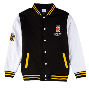 High Street hommes hiver Baseball veste de pluie Logo personnalisé broderie imperméable col montant américain Letterman tissé enduit - Product Image 5