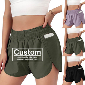 Shorts Deportivos para Mujer con Cierre de Cordón, Tejido Elástico en Cuatro Direcciones y Transpirable para Gimnasio, Yoga y Running - Product Image 1