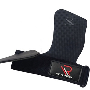 Muñequeras de Soporte para Levantamiento de Pesas con Agarres de Carbono, Hebilla Ajustable Integrada, Cuero PU, Sin Dedos, para Gimnasio y Entrenamiento - Product Image 5