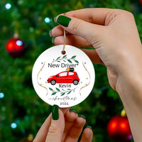 Ornement en céramique personnalisé pendentif arbres de Noël cadeaux personnalisés ornement cadeaux promotionnels d'affaires