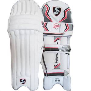 Gants De Cricket Performance Pro - Qualité Supérieure - Neuf - Fabriqué Au Pakistan (Blanc/Cuir)