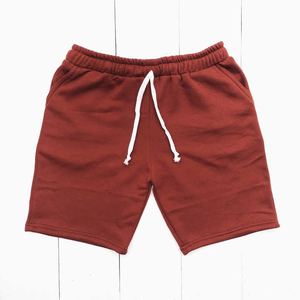 กางเกงขาสั้นกันเหงื่อของผู้ชายกางเกงขาสั้นแบบถักสีพื้นเอวกลางมีเชือกผูกสำหรับใส่เล่นฟิตเนสเล่นกีฬาวิ่งลำลองโลโก้ได้ตามต้องการ - Product Image 1