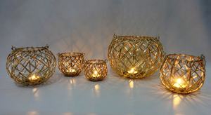 เชิงเทียนลวดเหล็กทำด้วยมือสำหรับตกแต่งโต๊ะทำจากทองเหลืองชุบไฟฟ้าสำหรับงานแต่งงานบ้านของขวัญอีสเตอร์ - Product Image 5