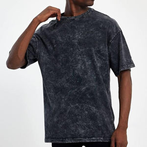 Camiseta de algodón 100% para hombre, camisetas de lujo personalizadas con estampado holgado, Camiseta de algodón para hombre, ropa de calle, cuello redondo de costilla de gran tamaño - Product Image 1