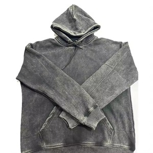 Sweats à capuche Streetwear vierges graphiques personnalisés 100% sweat à capuche en coton Boxy Fit Stone washed Distressed Hoodies Fabricant de qualité supérieure - Product Image 1
