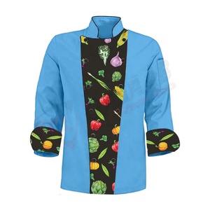 Uniformes de cocina con dibujos de verduras para mujer, abrigo de Chef, kichen - Product Image 3