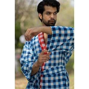 Peignoir Kimono Bohème en Pur Coton pour Homme, Motif Géométrique, Style Haori Japonais, Respirant, Robe de Chambre d'Été, Coupe Décontractée, Ensemble Homme - Product Image 3