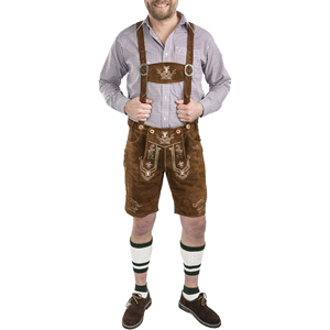 Pantalones cortos bávaros Lederhosen hechos a medida Original de cuero impreso fabricante de fábrica de alta calidad último diseño de moda - Product Image 4
