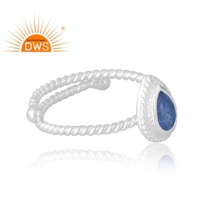 Meilleure vente 925 argent Sterling naturel Tanzanite pierre précieuse bague bijoux personnalisés pour les femmes cadeau pour elle - Product Image 4