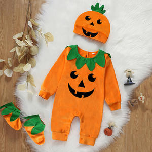 Nouveau <span class=keywords><strong>Costume</strong></span> d'<span class=keywords><strong>Halloween</strong></span> bébé barboteuses ensemble de vêtements nouveau-né bébé Cosplay tenues 3 pièces vêtements avec chapeau chaussures - Product Image 2