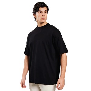 Premium Boxy Fit grande taille t-shirt 100% coton peigné col rond blanc basique t-shirt décontracté à manches courtes hommes t-shirt - Product Image 1