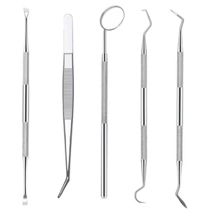 Kit Dental Manual profesional de acero inoxidable, agarre de cojín de lujo, clase III, instrumentos de Limpieza de dientes orales, incluido espejo - Product Image 3