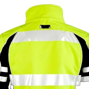 Veste à coque souple unisexe haute visibilité classe 3 avec bandes réfléchissantes manteau de sécurité vêtements de travail à rayures réfléchissantes pour hommes - Product Image 3