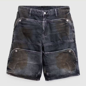 ¡Novedad de 2025! Pantalones vaqueros cortos de tela de algodón, pantalones cortos de verano sólidos simples con estampado de logotipo personalizado, pantalones cortos de mezclilla para hombres al por mayor, hombres - Product Image 5