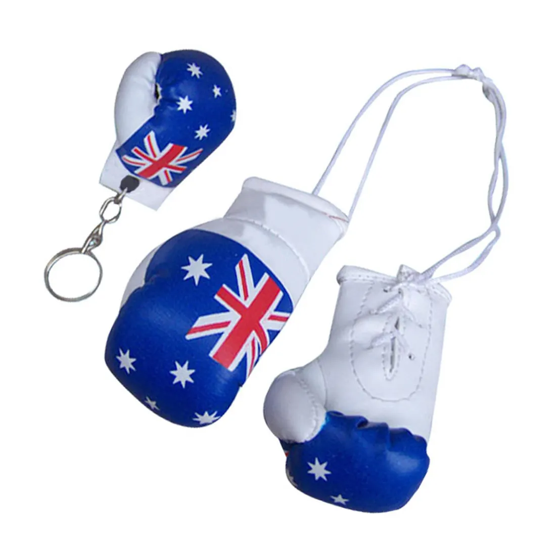 LLavero de boxeo de diseño OEM, el mejor precio, Mini guantes de boxeo personalizados, diseño de Mini guantes de boxeo personalizados, llavero con embalaje personalizado