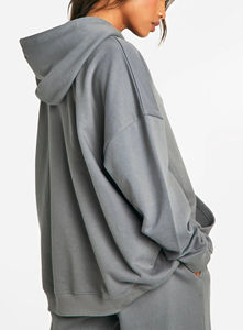 Pull-over bouffant personnalisé à logo imprimé pour femmes Sweats à capuche pour femmes Vêtements décontractés de haute qualité Streetwear surdimensionné hip hop Sweats à capuche pour femmes - Product Image 2